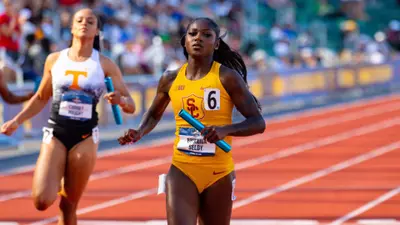 Brianna Selby and the women's 4x100m relay team run No. 2 NCAA all-time