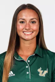 Kenzie Heba headshot taken during 2024 South Florida Women's Golf media day on September 17, 2024.
(Stephen Galvin / University of South Florida Athletics)