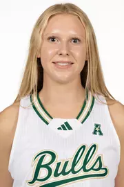 Amy Thompson headshot taken during 2024 South Florida Women's Basketball media day on October 4, 2024.
(Chris Henry / University of South Florida Athletics)