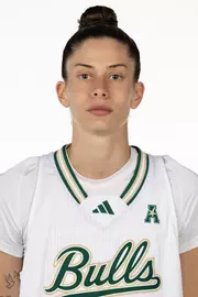Romi Levy headshot taken during 2024 South Florida Women's Basketball media day on October 4, 2024.
(Chris Henry / University of South Florida Athletics)