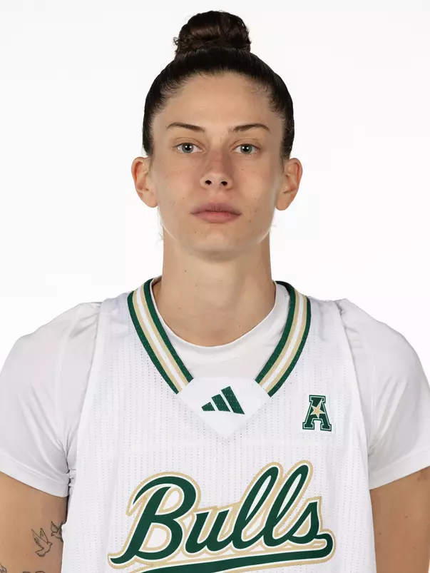 Romi Levy headshot taken during 2024 South Florida Women's Basketball media day on October 4, 2024.
(Chris Henry / University of South Florida Athletics)