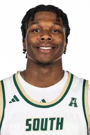 Brandon Stroud headshot taken during 2024 South Florida Men's Basketball media day on October 4, 2024.
(Stephen Galvin / University of South Florida Athletics)