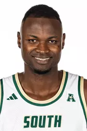 Daniel Tobiloba headshot taken during 2024 South Florida Men's Basketball media day on October 4, 2024.
(Stephen Galvin / University of South Florida Athletics)