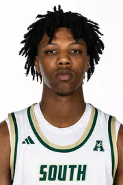 Kameren Wright headshot taken during 2024 South Florida Men's Basketball media day on October 4, 2024.
(Stephen Galvin / University of South Florida Athletics)