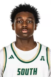 MaTaj Glover headshot taken during 2024 South Florida Men's Basketball media day on October 4, 2024.
(Stephen Galvin / University of South Florida Athletics)