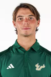 Tom Pavlekovich-Smith headshot taken during 2024 South Florida Men's Tennis media day on September 18, 2024.
(Stephen Galvin / University of South Florida Athletics)