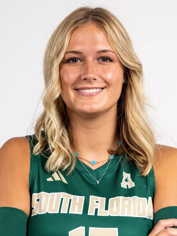 Bellamy Parker headshot taken during 2024 South Florida Volleyball media day on July 22, 2024.
(Stephen Galvin / University of South Florida Athletics)