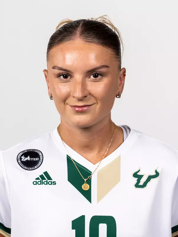 Gentiana Fetaj headshot taken during 2024 South Florida Women's Soccer media day on July 26, 2024.
(Stephen Galvin / University of South Florida Athletics)