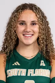 Grace Dola headshot taken during 2024 South Florida Volleyball media day on July 22, 2024.
(Stephen Galvin / University of South Florida Athletics)