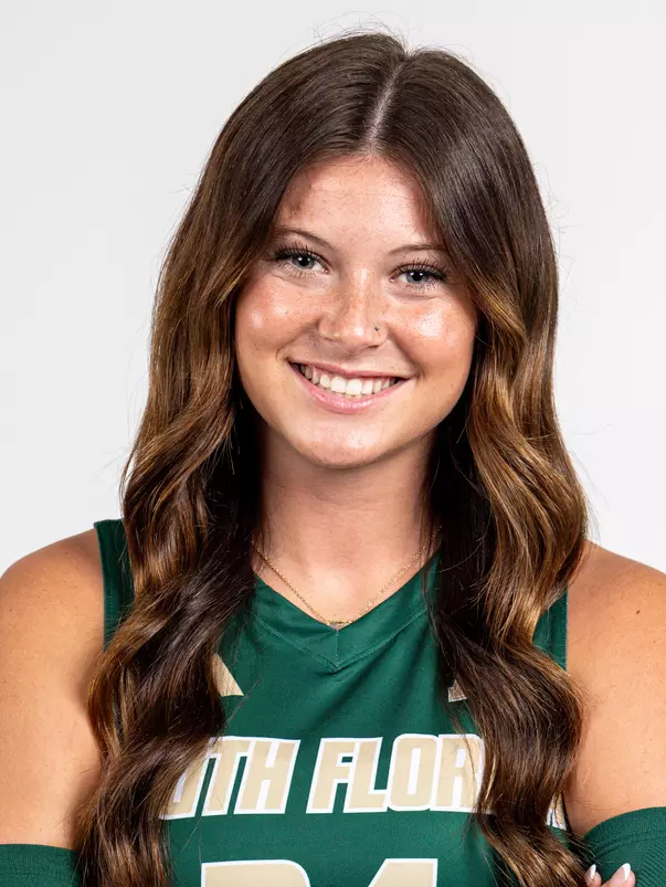 Jazeli Vandenburgh headshot taken during 2024 South Florida Volleyball media day on July 22, 2024.
(Stephen Galvin / University of South Florida Athletics)