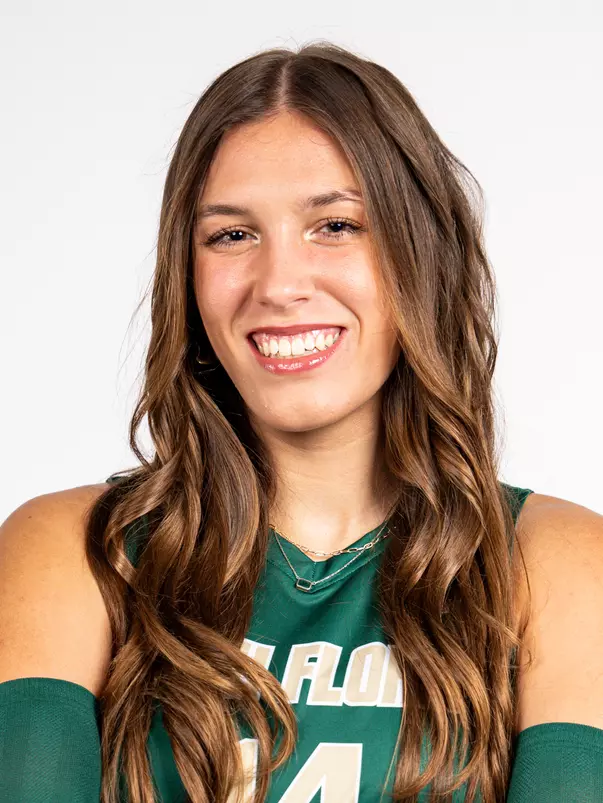 Lauren Lewis headshot taken during 2024 South Florida Volleyball media day on July 22, 2024.
(Stephen Galvin / University of South Florida Athletics)