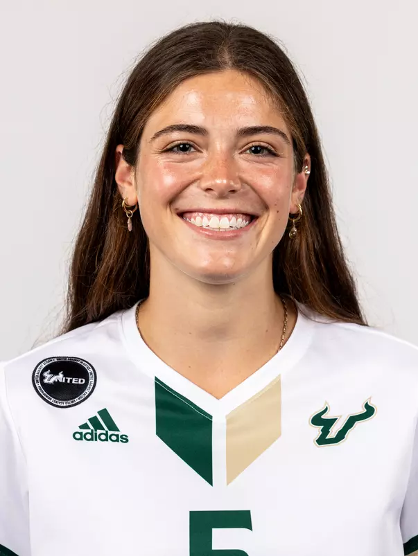 Maria Bulis headshot taken during 2024 South Florida Women's Soccer media day on July 26, 2024.
(Stephen Galvin / University of South Florida Athletics)