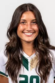 Mia Fairchild headshot taken during 2024 South Florida Women's Soccer media day on July 26, 2024.
(Stephen Galvin / University of South Florida Athletics)