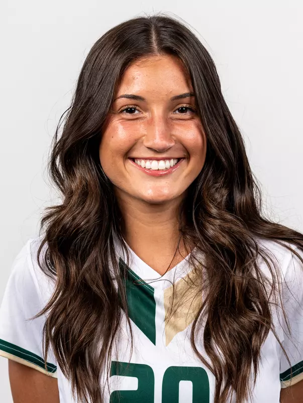 Mia Fairchild headshot taken during 2024 South Florida Women's Soccer media day on July 26, 2024.
(Stephen Galvin / University of South Florida Athletics)