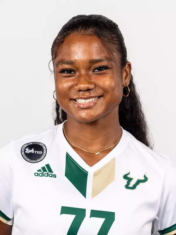 Micahela Hill headshot taken during 2024 South Florida Women's Soccer media day on July 26, 2024.
(Stephen Galvin / University of South Florida Athletics)