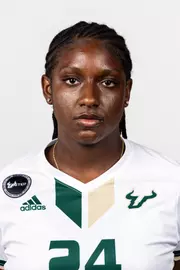 Michaela Carter headshot taken during 2024 South Florida Women's Soccer media day on July 26, 2024.
(Stephen Galvin / University of South Florida Athletics)