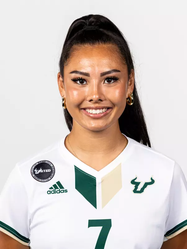 Noelle Sather headshot taken during 2024 South Florida Women's Soccer media day on July 26, 2024.
(Stephen Galvin / University of South Florida Athletics)