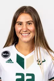 Peyton Felton headshot taken during 2024 South Florida Women's Soccer media day on July 26, 2024.
(Stephen Galvin / University of South Florida Athletics)