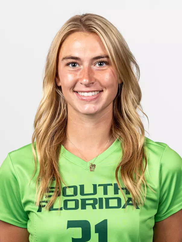 Reagan Miller headshot taken during 2024 South Florida Women's Soccer media day on July 26, 2024.
(Stephen Galvin / University of South Florida Athletics)