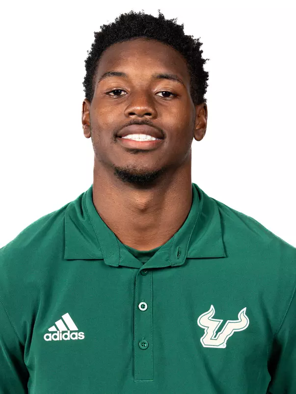 Arkese Parks headshot taken during 2024 South Florida Football media day on July 24, 2024.
(Stephen Galvin / University of South Florida Athletics)