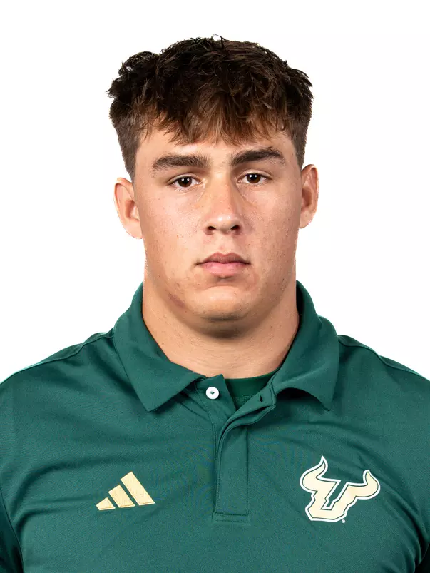 Braden Chisholm headshot taken during 2024 South Florida Football media day on July 24, 2024.
(Stephen Galvin / University of South Florida Athletics)