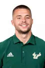 Cade Roberts headshot taken during 2024 South Florida Football media day on July 24, 2024.
(Stephen Galvin / University of South Florida Athletics)
