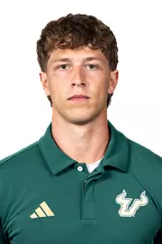 Christian Helms headshot taken during 2024 South Florida Football media day on July 24, 2024.
(Stephen Galvin / University of South Florida Athletics)