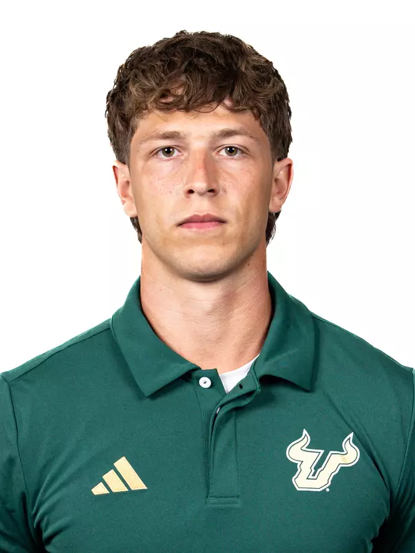 Christian Helms headshot taken during 2024 South Florida Football media day on July 24, 2024.
(Stephen Galvin / University of South Florida Athletics)