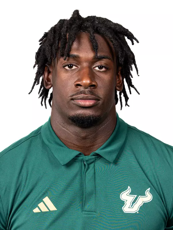 D.J. Harris headshot taken during 2024 South Florida Football media day on July 25, 2024.
(Stephen Galvin / University of South Florida Athletics)