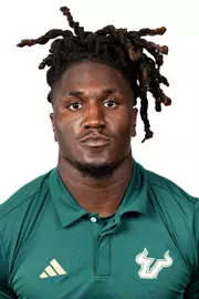 DJ Gordon IV headshot taken during 2024 South Florida Football media day on July 25, 2024.
(Stephen Galvin / University of South Florida Athletics)