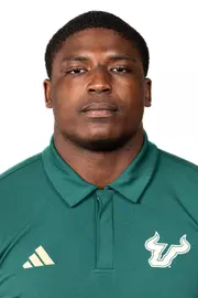 Decarius Hawthorne headshot taken during 2024 South Florida Football media day on July 25, 2024.
(Stephen Galvin / University of South Florida Athletics)