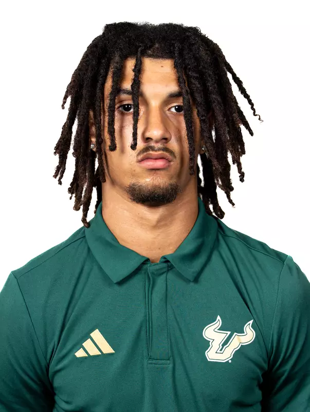Deylen Platt headshot taken during 2024 South Florida Football media day on July 24, 2024.
(Stephen Galvin / University of South Florida Athletics)