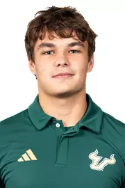 Easton Bonnett headshot taken during 2024 South Florida Football media day on July 24, 2024.
(Stephen Galvin / University of South Florida Athletics)