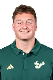 Garrett Cates headshot taken during 2024 South Florida Football media day on July 24, 2024.
(Stephen Galvin / University of South Florida Athletics)