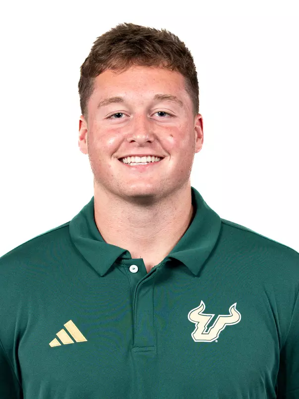 Garrett Cates headshot taken during 2024 South Florida Football media day on July 24, 2024.
(Stephen Galvin / University of South Florida Athletics)