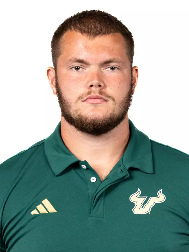 Jack Wilty headshot taken during 2024 South Florida Football media day on July 25, 2024.
(Stephen Galvin / University of South Florida Athletics)