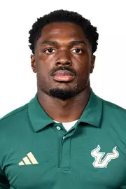 Jaelen Stokes headshot taken during 2024 South Florida Football media day on July 25, 2024.
(Stephen Galvin / University of South Florida Athletics)