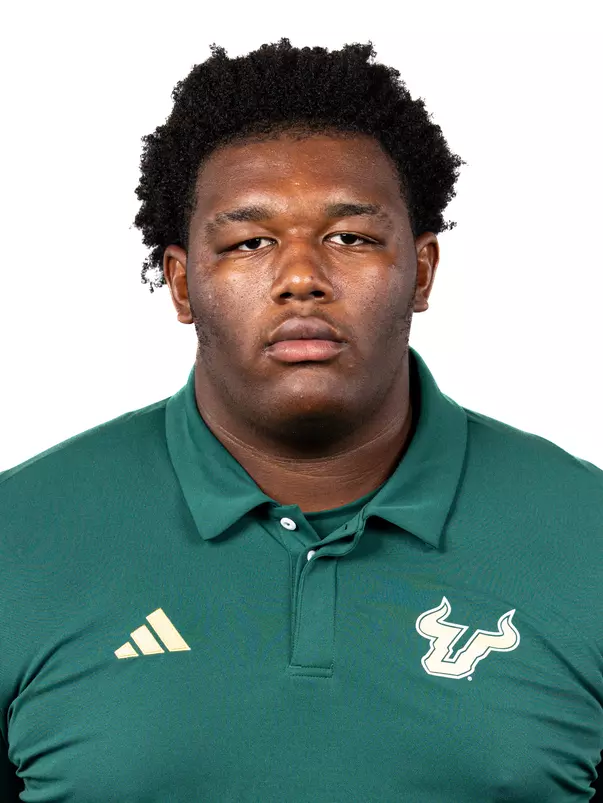 Jahari Grant headshot taken during 2024 South Florida Football media day on July 24, 2024.
(Stephen Galvin / University of South Florida Athletics)
