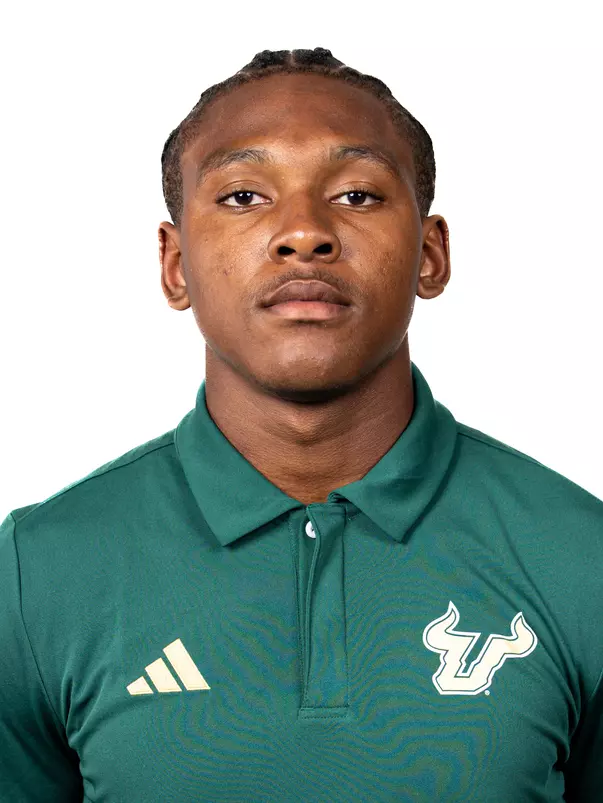 Jair Murphy headshot taken during 2024 South Florida Football media day on July 24, 2024.
(Stephen Galvin / University of South Florida Athletics)