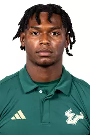 Jaylen Johnson headshot taken during 2024 South Florida Football media day on July 25, 2024.
(Stephen Galvin / University of South Florida Athletics)