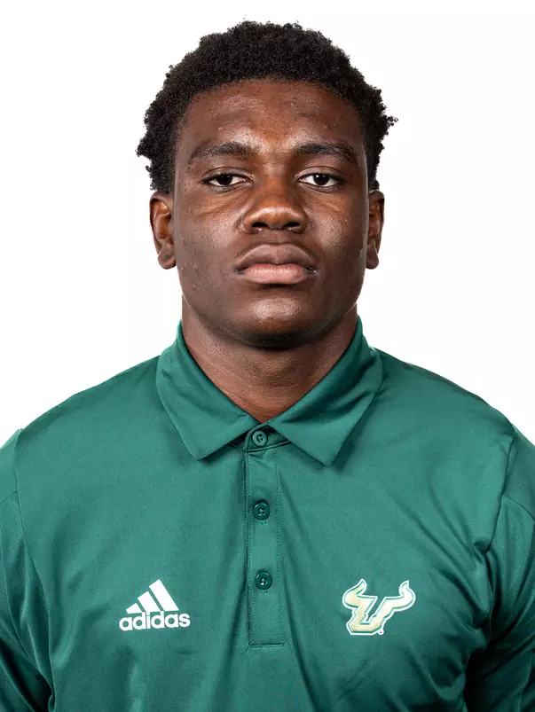 Jermaine Dalias headshot taken during 2024 South Florida Football media day on July 24, 2024.
(Stephen Galvin / University of South Florida Athletics)