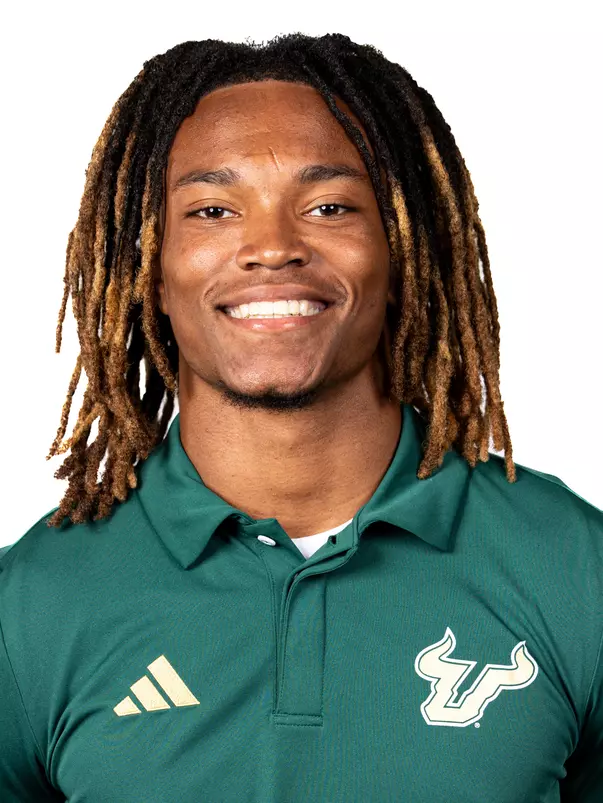 JeyQuan Smith headshot taken during 2024 South Florida Football media day on July 25, 2024.
(Stephen Galvin / University of South Florida Athletics)