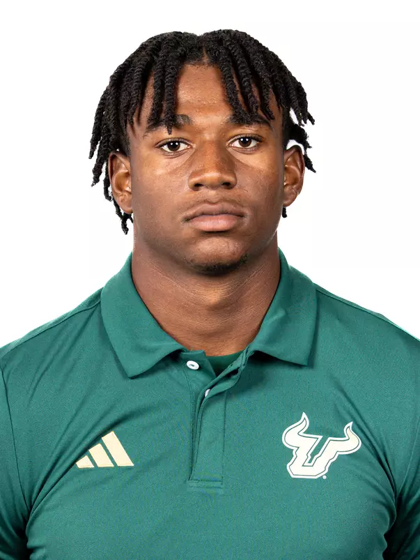 Jonathan Echols headshot taken during 2024 South Florida Football media day on July 24, 2024.
(Stephen Galvin / University of South Florida Athletics)
