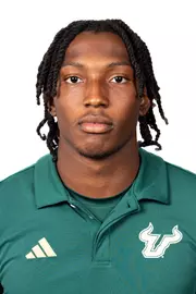 Keshaun Singleton headshot taken during 2024 South Florida Football media day on July 25, 2024.
(Stephen Galvin / University of South Florida Athletics)