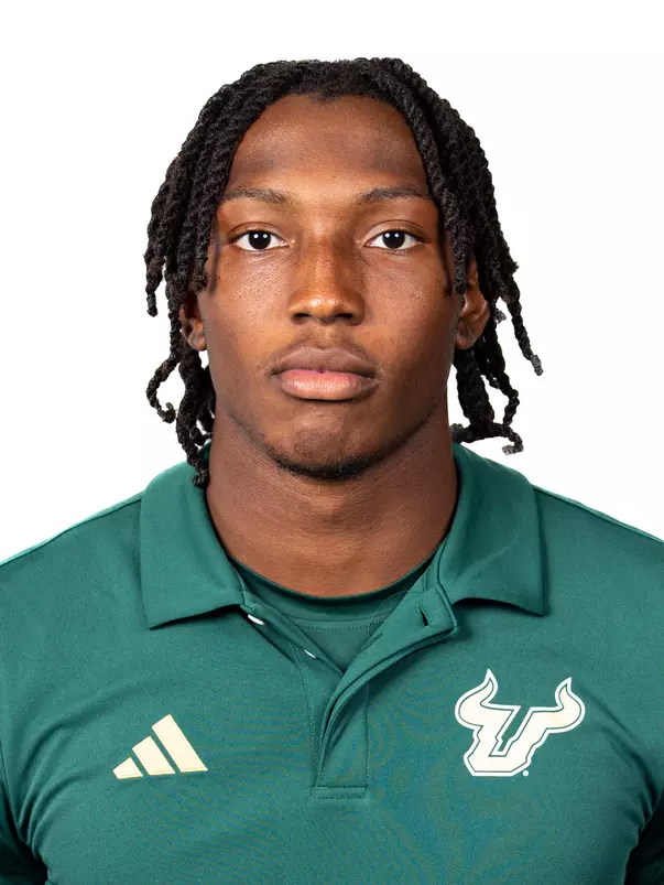Keshaun Singleton headshot taken during 2024 South Florida Football media day on July 25, 2024.
(Stephen Galvin / University of South Florida Athletics)