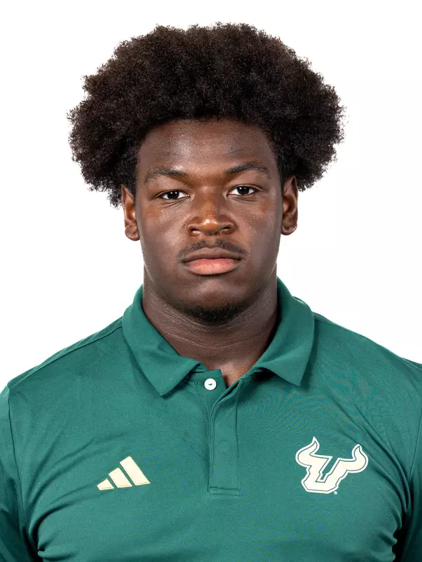 Levi Smiley headshot taken during 2024 South Florida Football media day on July 24, 2024.
(Stephen Galvin / University of South Florida Athletics)