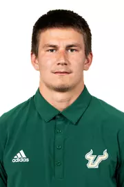 Lewai Mitchell headshot taken during 2024 South Florida Football media day on July 24, 2024.
(Stephen Galvin / University of South Florida Athletics)