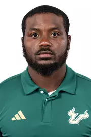 Nay'Quan Wright headshot taken during 2024 South Florida Football media day on July 24, 2024.
(Stephen Galvin / University of South Florida Athletics)
