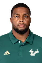 Rashad Cheney headshot taken during 2024 South Florida Football media day on July 25, 2024.
(Stephen Galvin / University of South Florida Athletics)