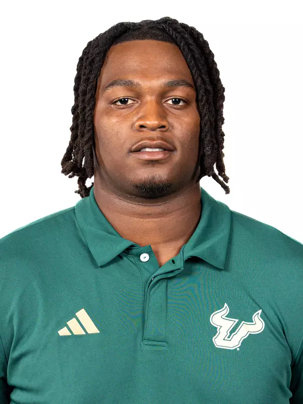 Ricardo Watson headshot taken during 2024 South Florida Football media day on July 24, 2024.
(Stephen Galvin / University of South Florida Athletics)